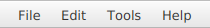 Main application menu bar