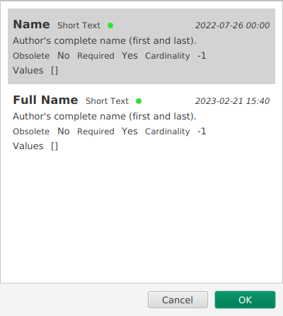 Instance editor