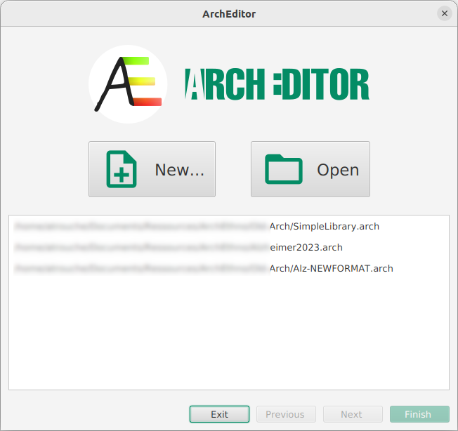 Welcome screen