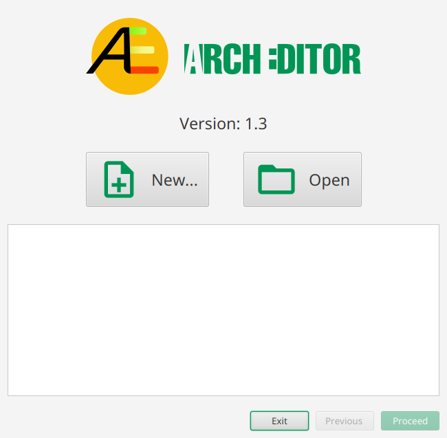 Welcome screen