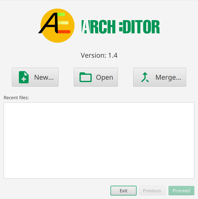 Welcome screen