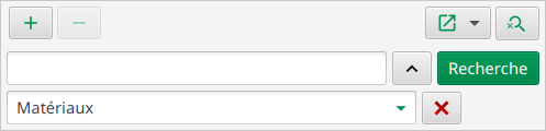 Menu de recherche avec filtre par concept
