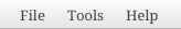 Main application menu bar