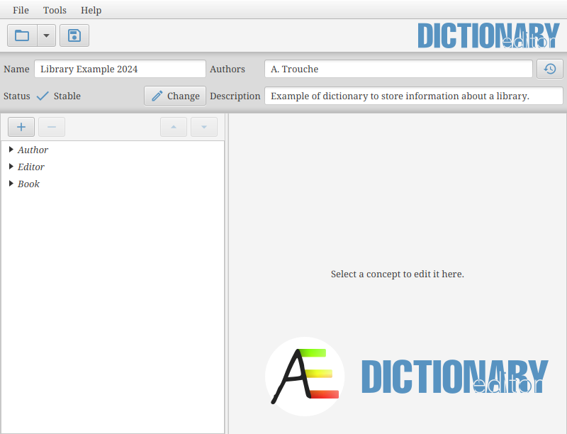 Main application window