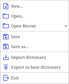 file menu