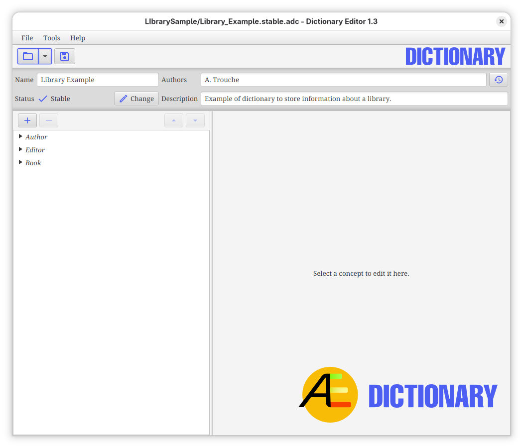 Main application window