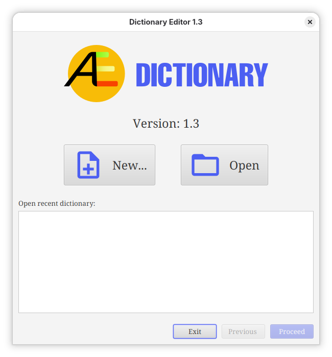 Welcome screen